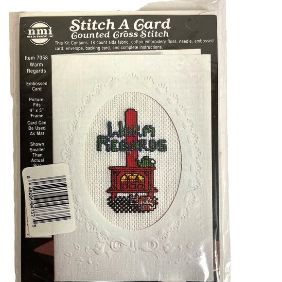 Stitch A Card Cross Stitch Kit # 7058 by Needle Magic "Warm Regards" - Picture 7 of 11